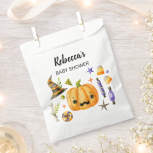 Halloween A Little Boo Pumpkin Baby Shower Favour Bags