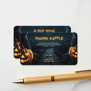 Halloween A Little Spook Pumpkin Baby Shower B Enclosure Card