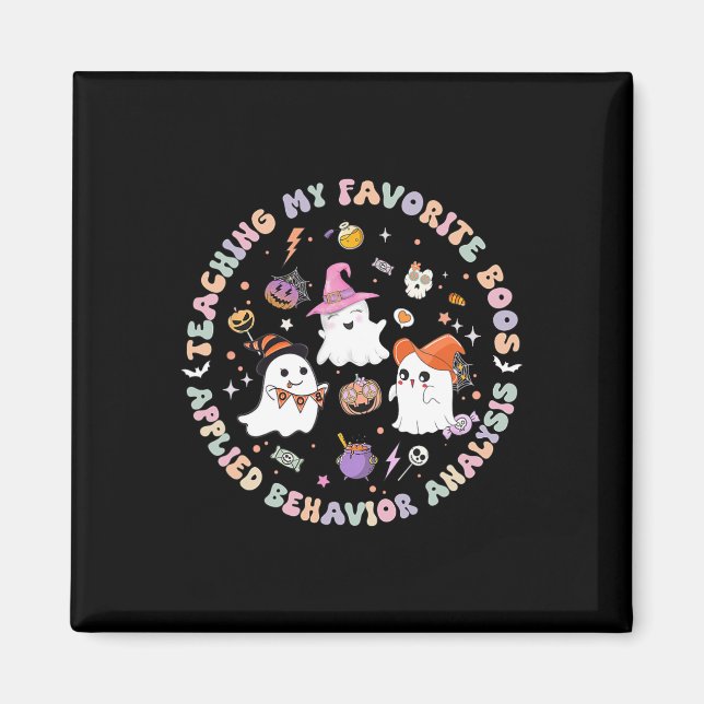 Halloween Aba Bcba Rbt Behaviour Analyst Ghost Neu Magnet (Front)