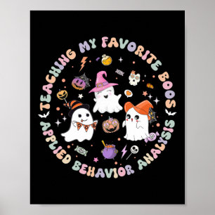 Halloween Aba Bcba Rbt Behaviour Analyst Ghost Neu Poster
