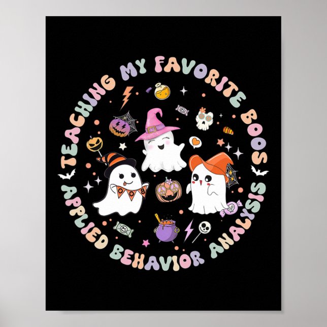 Halloween Aba Bcba Rbt Behaviour Analyst Ghost Neu Poster (Front)