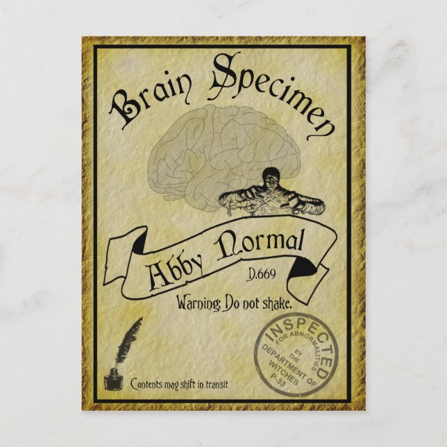 Halloween Abby Normal Postcard (Front)