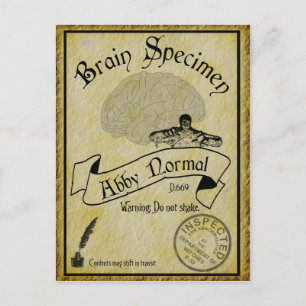 Halloween Abby Normal Recipe Card