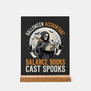Halloween Accountant After Dark Acrylic Sign