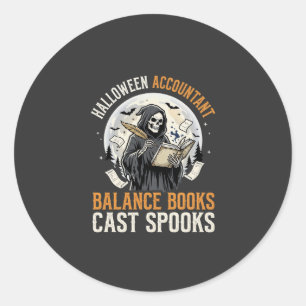 Halloween Accountant After Dark Classic Round Sticker