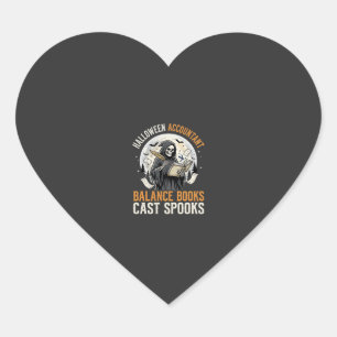 Halloween Accountant After Dark Heart Sticker