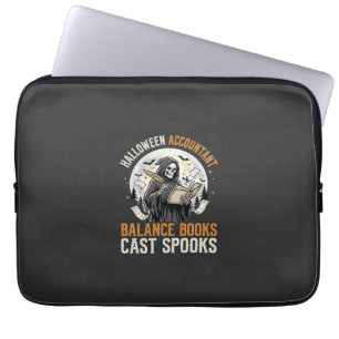 Halloween Accountant After Dark Laptop Sleeve