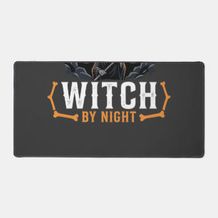 Halloween Accountant by Day Witch by Night Design Desk Mat