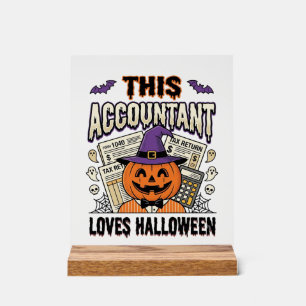 Halloween Accountant Funny Spooky Tax Season_1 Acrylic Sign