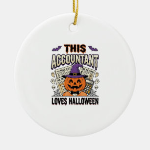 Halloween Accountant Funny Spooky Tax Season_1 Ceramic Tree Decoration