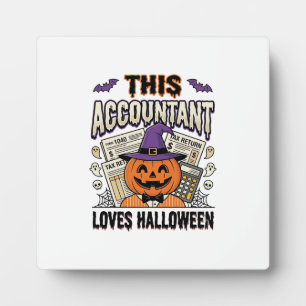 Halloween Accountant Funny Spooky Tax Season_1 Plaque
