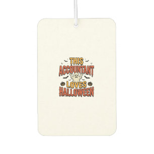 Halloween Accountant Vintage Ghost Shirt Design_1 Car Air Freshener