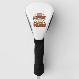 Halloween Accountant Vintage Ghost Shirt Design_1 Golf Head Cover