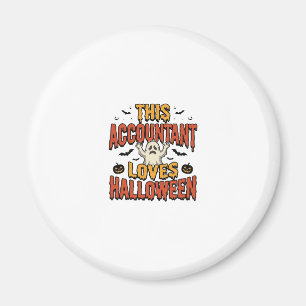 Halloween Accountant Vintage Ghost Shirt Design_1 Magnet