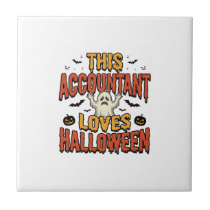 Halloween Accountant Vintage Ghost Shirt Design_1 Tile
