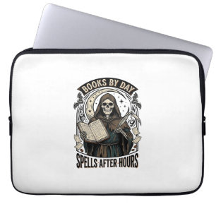 Halloween Accountant Witch Vintage Reaper Design_1 Laptop Sleeve