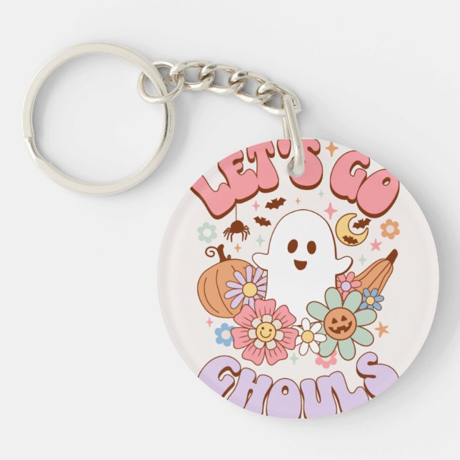 Halloween Acrylic Glass Key Ring (Front)