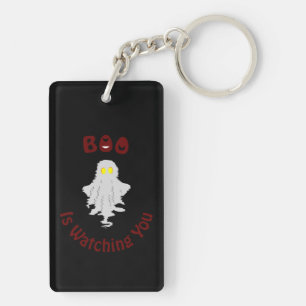 Halloween Acrylic Keychain Boo Is Watching You