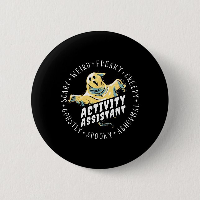 Halloween Activity Assistant 6 Cm Round Badge (Front)