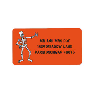 Halloween Address Labels/Skeleton Label