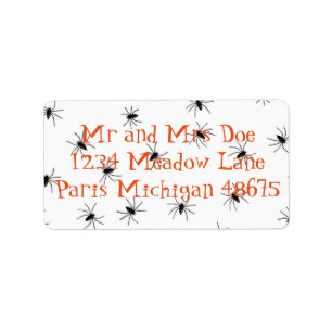 Halloween Address Labels/Spiders Label