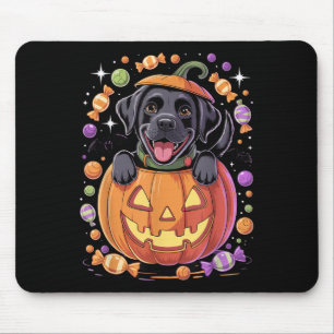 Halloween Adorable Labrador Pumpkin Candy Pet Love Mouse Mat