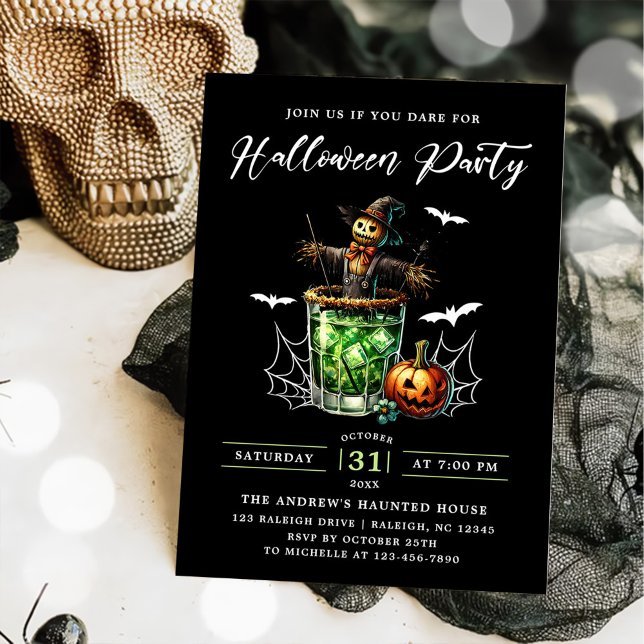 Halloween Adult Cocktails Party Invitation (Creator Uploaded)