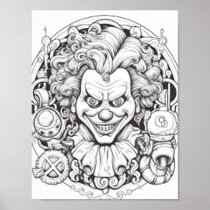 Halloween Adult Colouring Poster