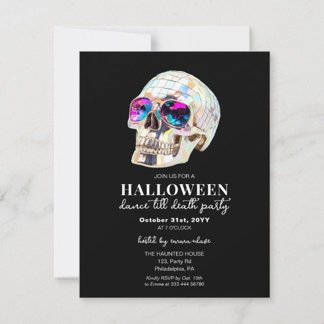 Halloween Adult Dancing Party Announcement (Front)