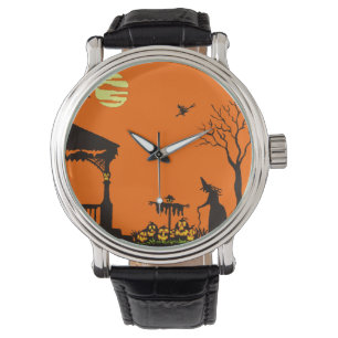 Halloween,adult,watch,silhouette,witch,haunted Watch