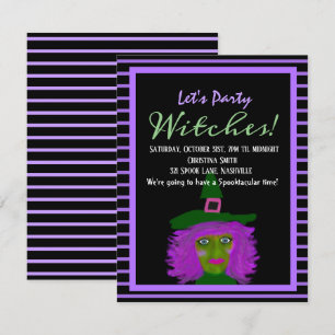 Halloween Adult Witches Party Invitation
