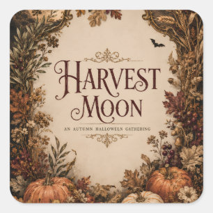 Halloween After Dark , Moody Candlelight Party Square Sticker