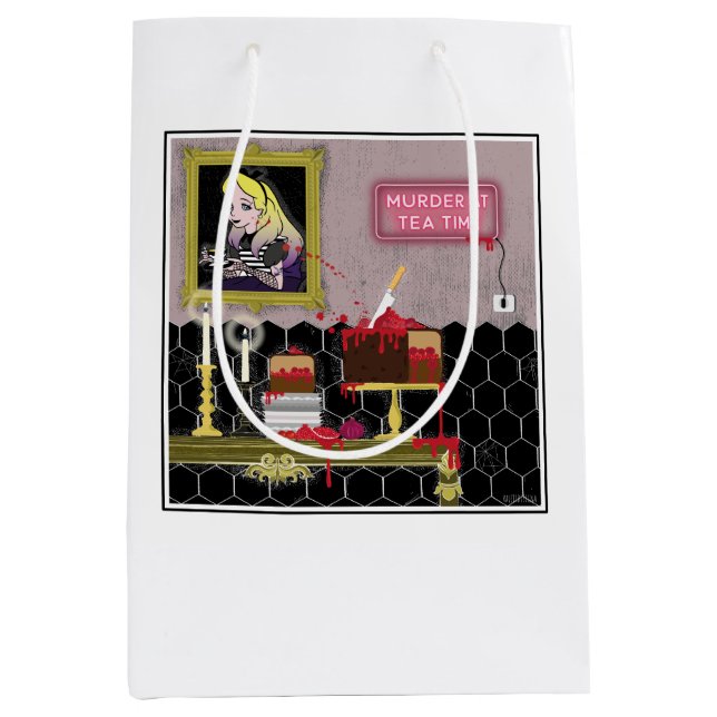 Halloween Alice in the wonderland teatime gift bag (Front)