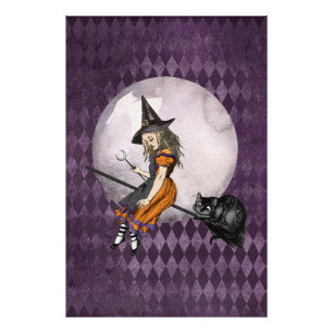 Halloween Alice in Wonderland Cheshire Cat Moon Photo Print