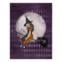 Halloween Alice in Wonderland Cheshire Cat Moon