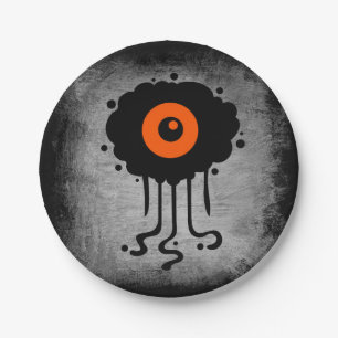 Halloween Alien Cyclops Paper Plate