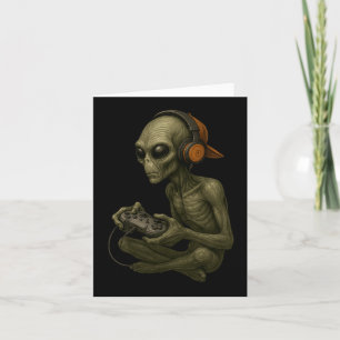 Halloween Alien Gamer Video Gaming Boys Men Kids T Card