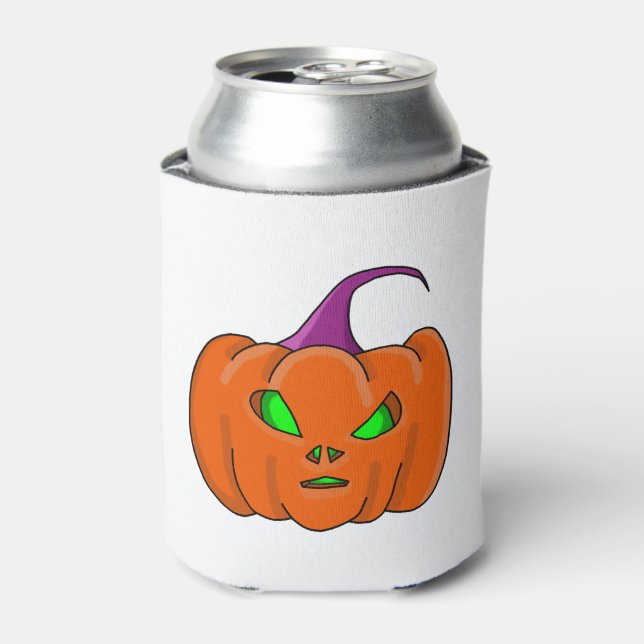 Halloween Alien Pumpkin Can Cooler (Can Front)