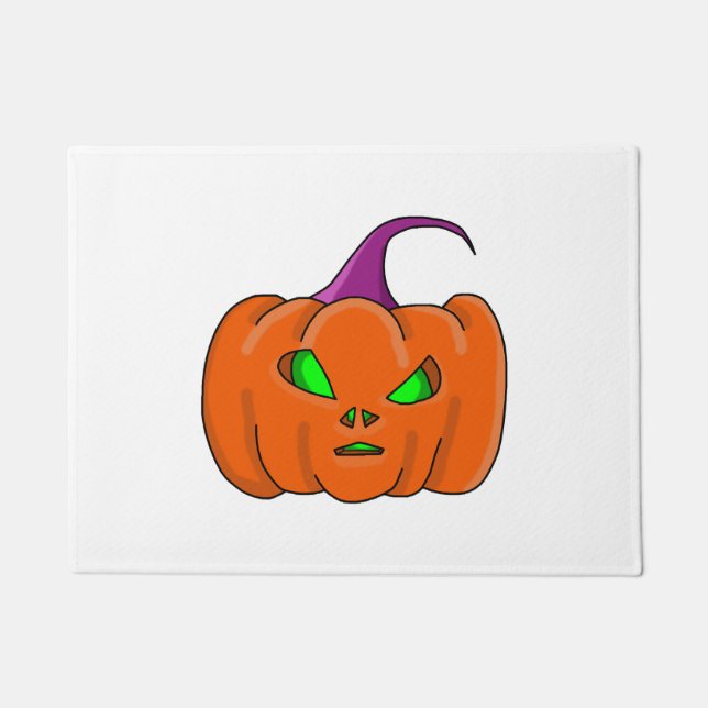 Halloween Alien Pumpkin Doormat (Front)
