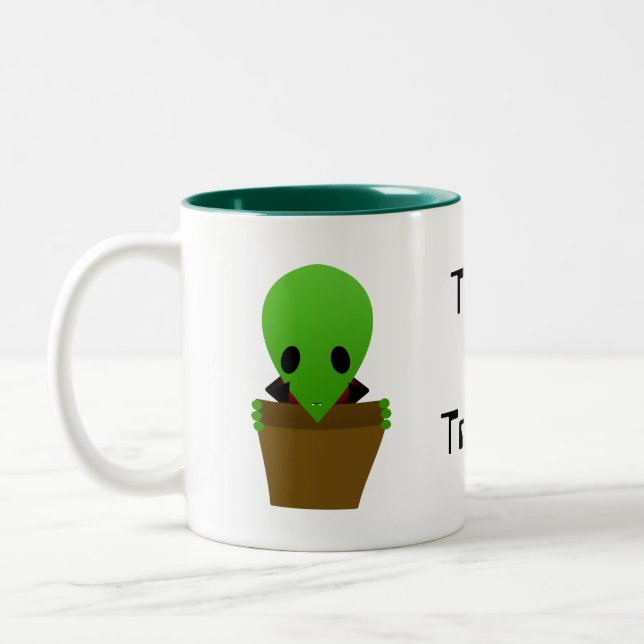 Halloween  Alien Vampire Two-Tone Coffee Mug (Left)