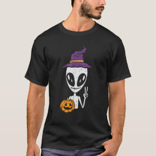 Halloween Alien Witch ET UFO Space Costume Men Wom T-Shirt