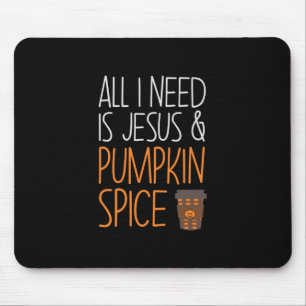 Halloween All I Need Is Jesus And Pumpkin Birthday Mouse Mat