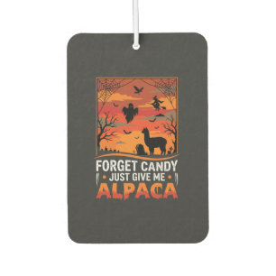 Halloween Alpaca Forget Candy Spooky Vector Design Car Air Freshener