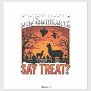 Halloween Alpaca Graveyard Did Someone Say Treat D