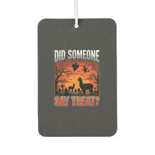 Halloween Alpaca Graveyard Did Someone Say Treat D Car Air Freshener