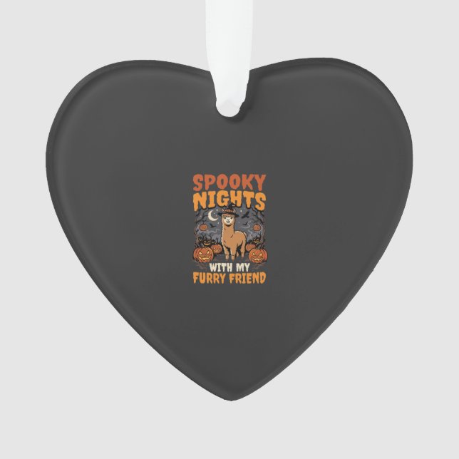 Halloween Alpaca Night Ornament (Front)