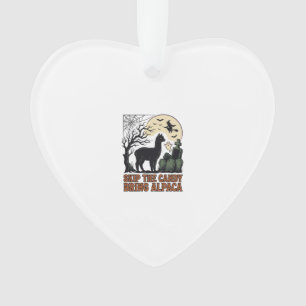 Halloween Alpaca Shirt Cute Spooky Vintage Animal Ornament