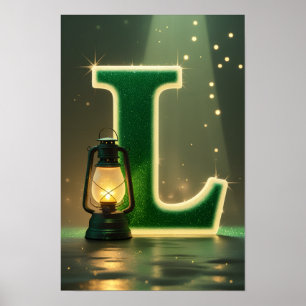 Halloween Alphabet Kids ABC Letter L Poster