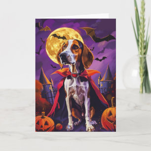 Halloween American English Foxhound Pumpkin Scary  Card