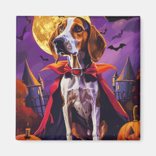 Halloween American English Foxhound Pumpkin Scary Magnet